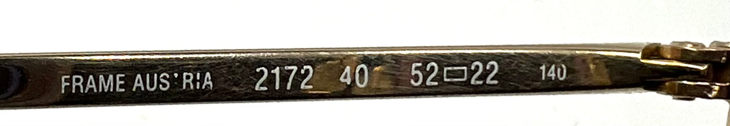 Christian Dior 2172 Monsieur Folding Gold 52-22 Purple Lenses