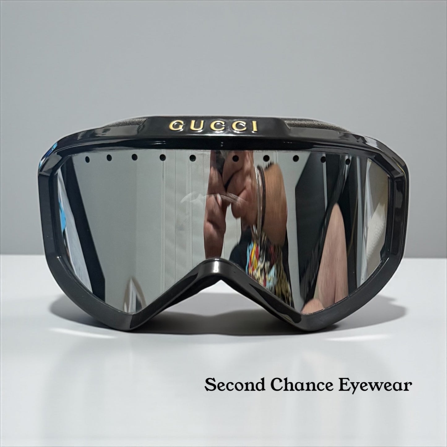Gucci Web Stripe Ski Goggles-Black GG Logo-Deadstock Full KitaAlpine Capsule-Rare