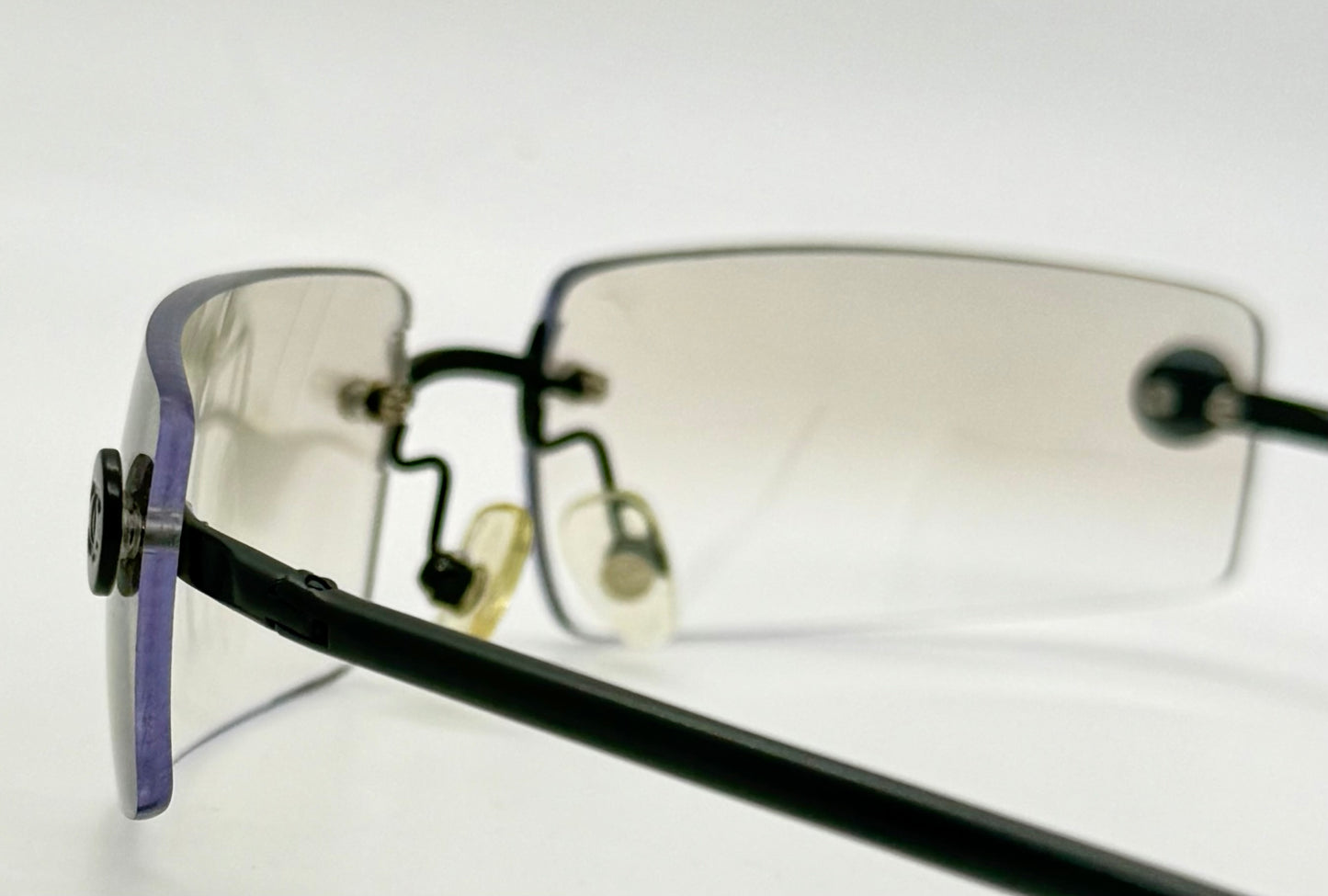 Chanel 4047 C.170/8G Y2K Vintage Sunglasses-Unworn All Original-Rimless-62mm