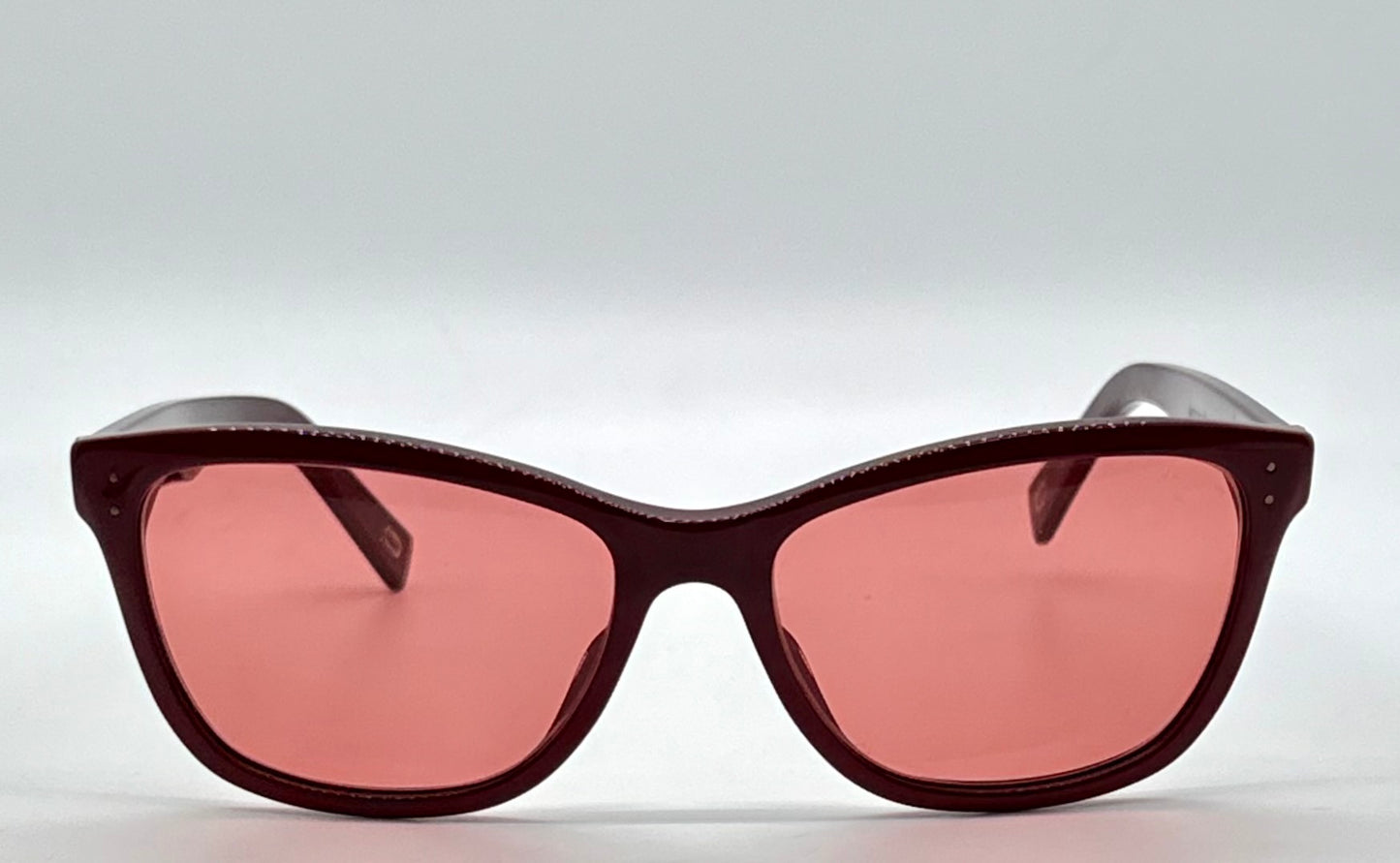 Marc Jacobs MARC 123 OXU Cat Eye Sunglasses w/New Solid Pink/Red Custom Lenses-New/Unworn