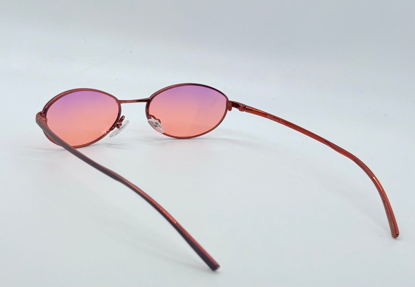 Christian Dior CD3605 32S Y2K Red Oval Sunglasses w/Custom Sunset Gradient Lenses