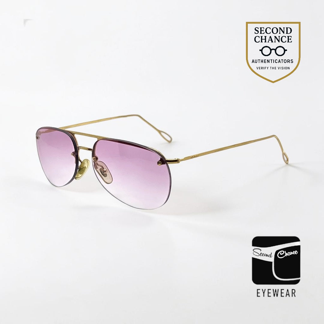 Gucci GG 1292/S VINTAGE Rimless Sunglasses w/New Lilac Gradient Custom Lenses