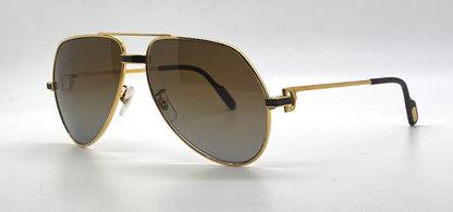 Cartier Vendome Laque Bordeaux 22K Gold-VINTAGE-New Custom Polarized Lenses