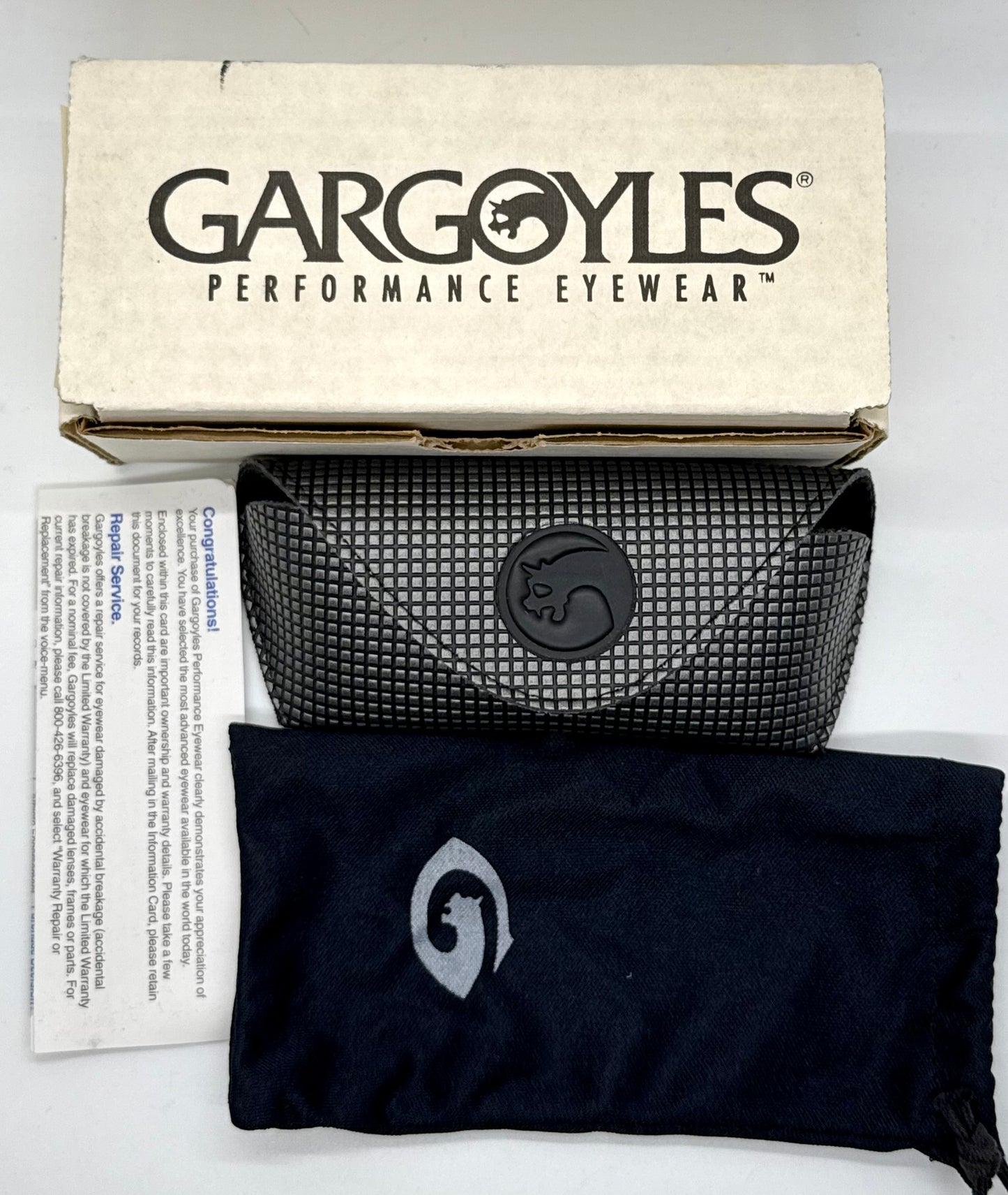 Gargoyles Eye Armor Pro-tec USA-VINTAGE Shield Sunglasses NOS + Case