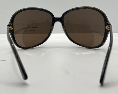 Salvatore Ferragamo 2178 102/73 Tortoise Brown 63mm Sunglasses Italy NOS