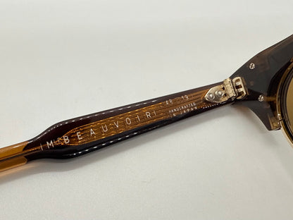 JACQUES MARIE MAGE X BEAUVOIR in COFFEE-New Solid Tobacco Custom Polarized Lenses-Ltd. 300 pcs.-FULL KIT