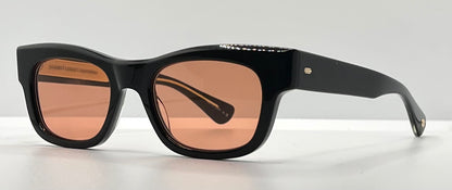 Garrett Leight California Optical WOZ BK Sunglasses–Black Frame-Cherry Tinted Lenses– Brand New-Full Kit
