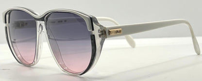 Silhouette M 1220 C 2952 Vintage White Sunglasses w/New Grey to Rose Gradient Custom Lenses-57mm-Austria