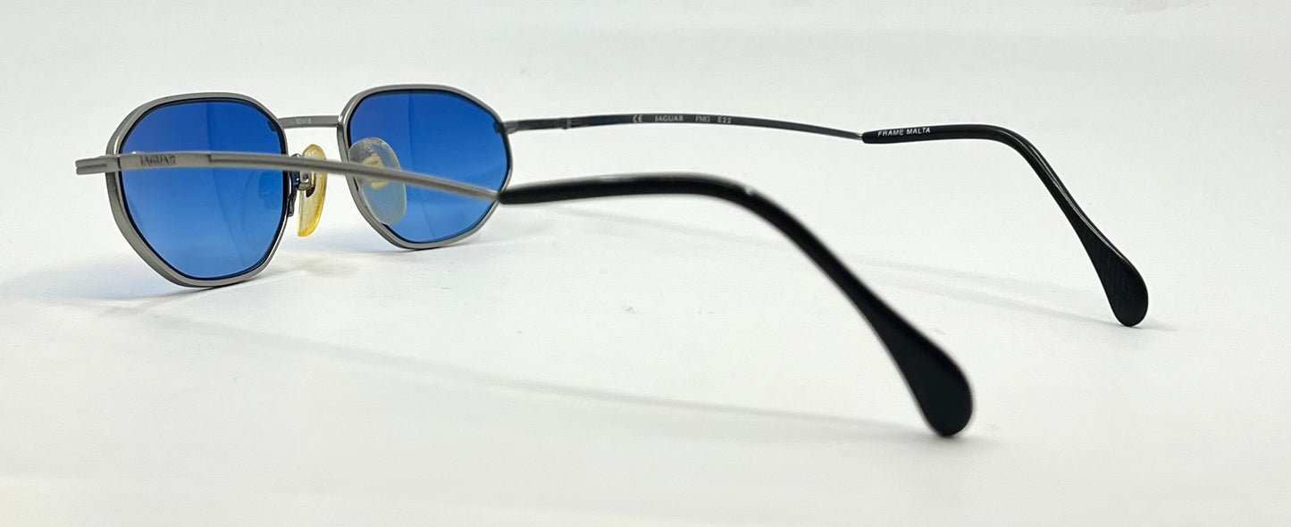 Jaguar 3326 263 Vintage Sunglasses 50-18 Unworn w/ Solid Blue Second Chance Customs
