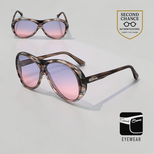 Coronet Opti “Jet Setter”Vintage Sunglasses-New Violet/Pink Gradient Custom Lenses-NOS
