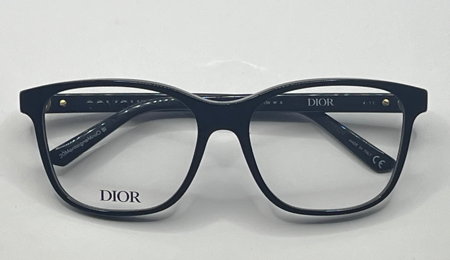 Y2K - BRAND NEW DIOR  30 Montaigne MiniO 1000-BLACK-Unisex-Eyeglasses 54-16-135