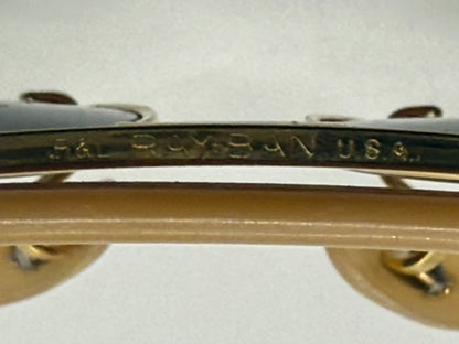 B&L Ray-Ban Shooter 62mm Vintage Gold Aviator-New Custom Lenses – Cable Temples-UNWORN