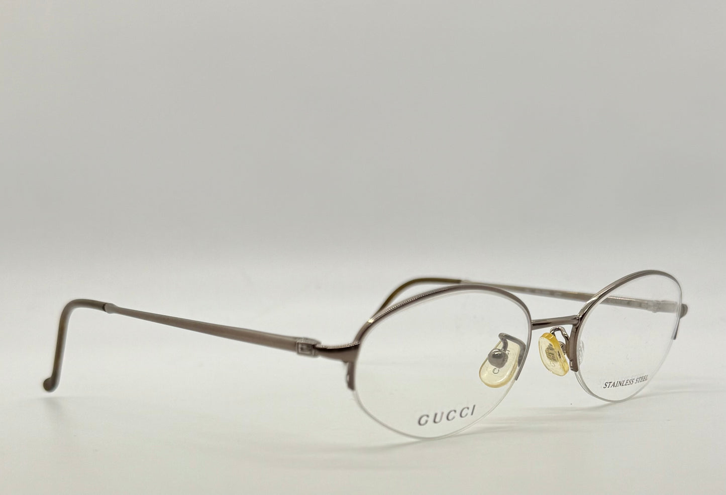 Gucci GG 2663 Half-Rim Stainless Steel Frames-Y2K Vintage-47mm-Italy
