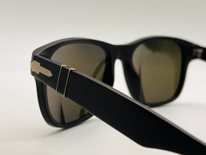 Persol 3051-V Matte Black Optical Frame with Brand New, Custom Solid Green Berko’s Designs Lenses