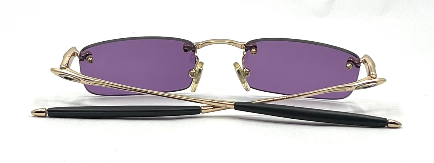 Oakley “Spike Jacar” 11-812 Rimless Sunglasses-New Purple Custom Lenses-Japan