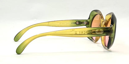GIVENCHY II VINTAGE Optyl Sunglasses Green Citrine- New Solid Rose Custom Lenses