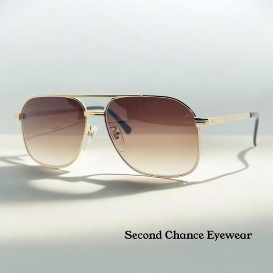 CULTURE HOUSE No. 375 – Vintage Japanese Deadstock Sunglasses | w/ New, Custom Tobacco Gradient Lenses (TITAN-P)