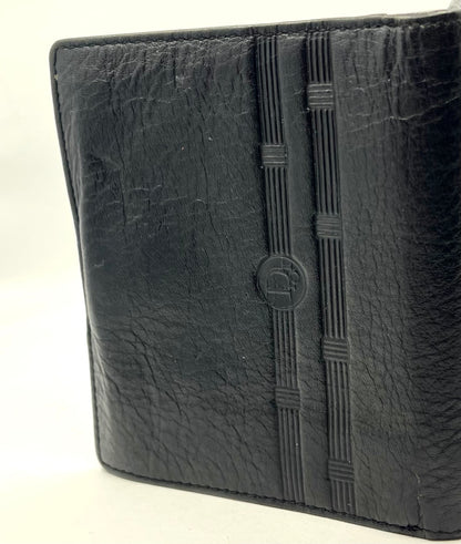 Christian Dior Vintage Black Leather Turnlock Wallet Made in France