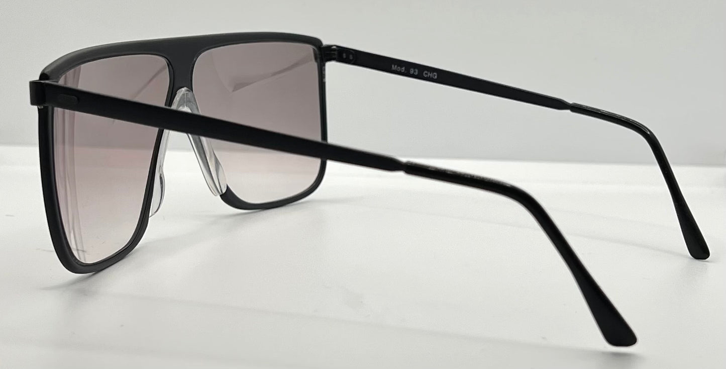 Mod. 93 CHG Shield Sunglasses w/New Grey/Purple Custom Gradient Lenses-Deadstock