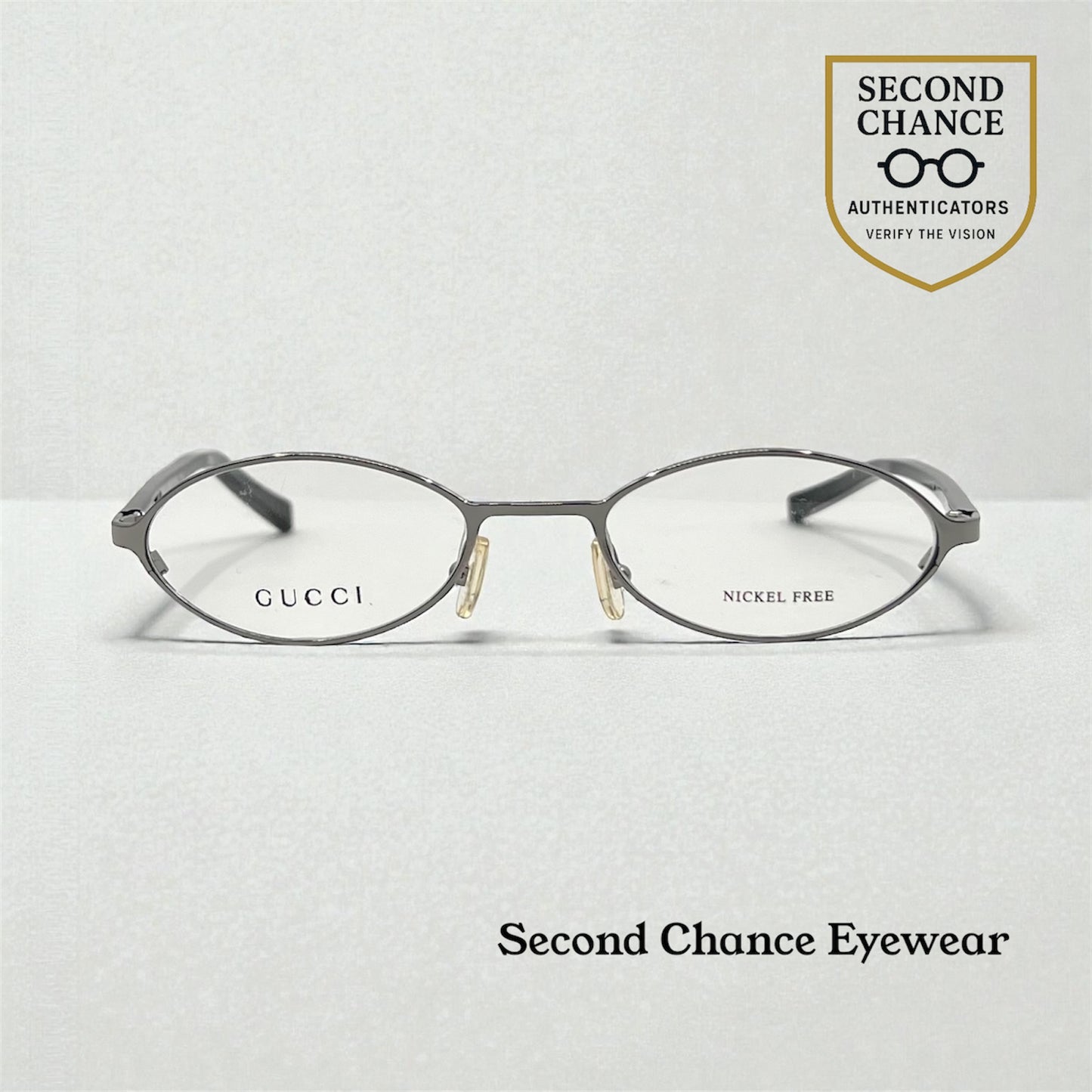 Gucci GG 1668 B36 Oval Optical Frames-Y2K VINTAGE-Unworn-Italy-49mm