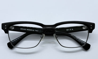 RARE DITA GRAND RESERVE TWO DRX-2061-A-BLK-SLV-55 – Matte Black/Silver – Japan-Made Luxury Eyewear