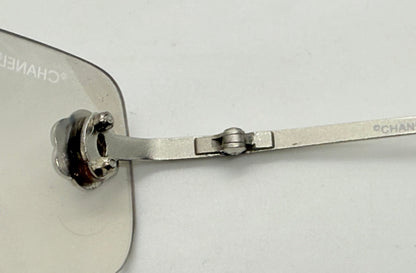 Chanel 4086 C.124/6Y Vintage Shield Sunglasses – Deadstock/Unworn-Camellia Silver