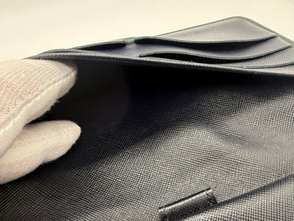 Louis Vuitton Monogram Mini Lin Long Wallet-Dark Blue-VINTAGE-Spain