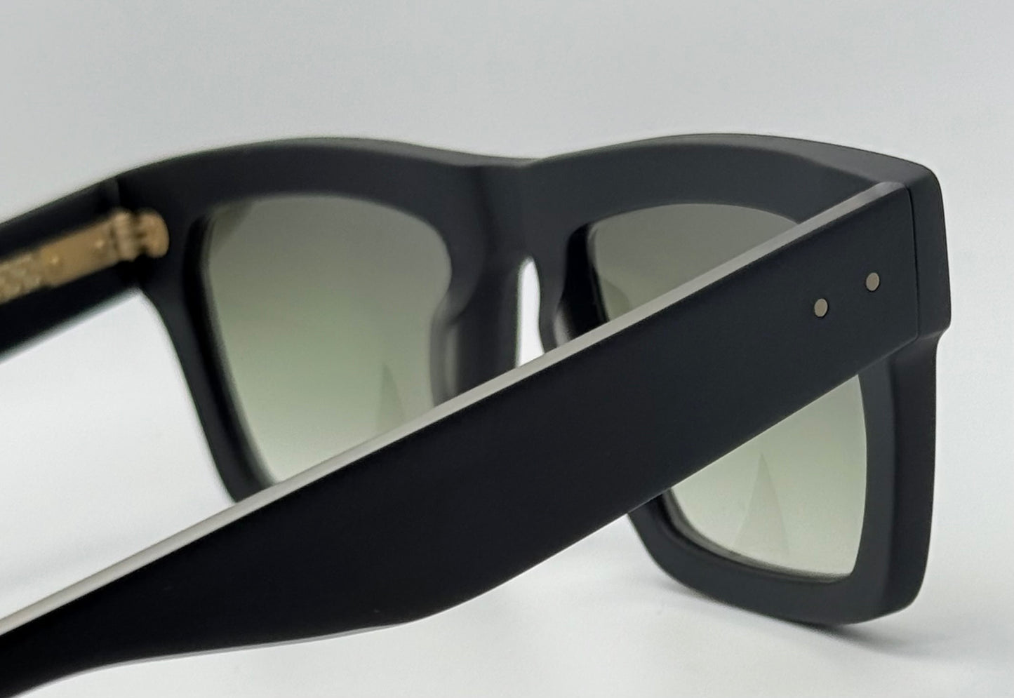 JAZO Sunglasses-Bold Square Sunglasses – Black Acetate with Green Gradient Lenses-Brand New