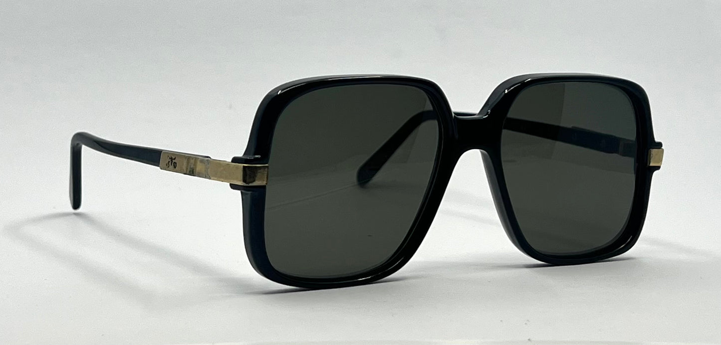 Sergio Valente Vintage Vintage Sunglasses-Black/Gold Deadstock-56mm
