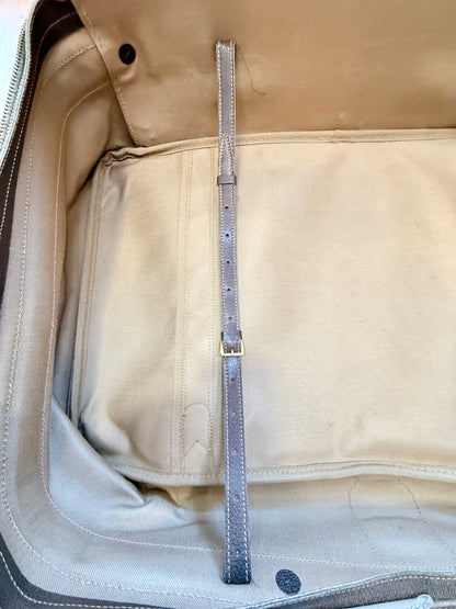 Vintage Gucci GG Supreme Web Stripe Suitcase 1980s Travel Case