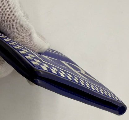 Versace Blue & White Logo Bifold Wallet-Made in Italy-Authentic