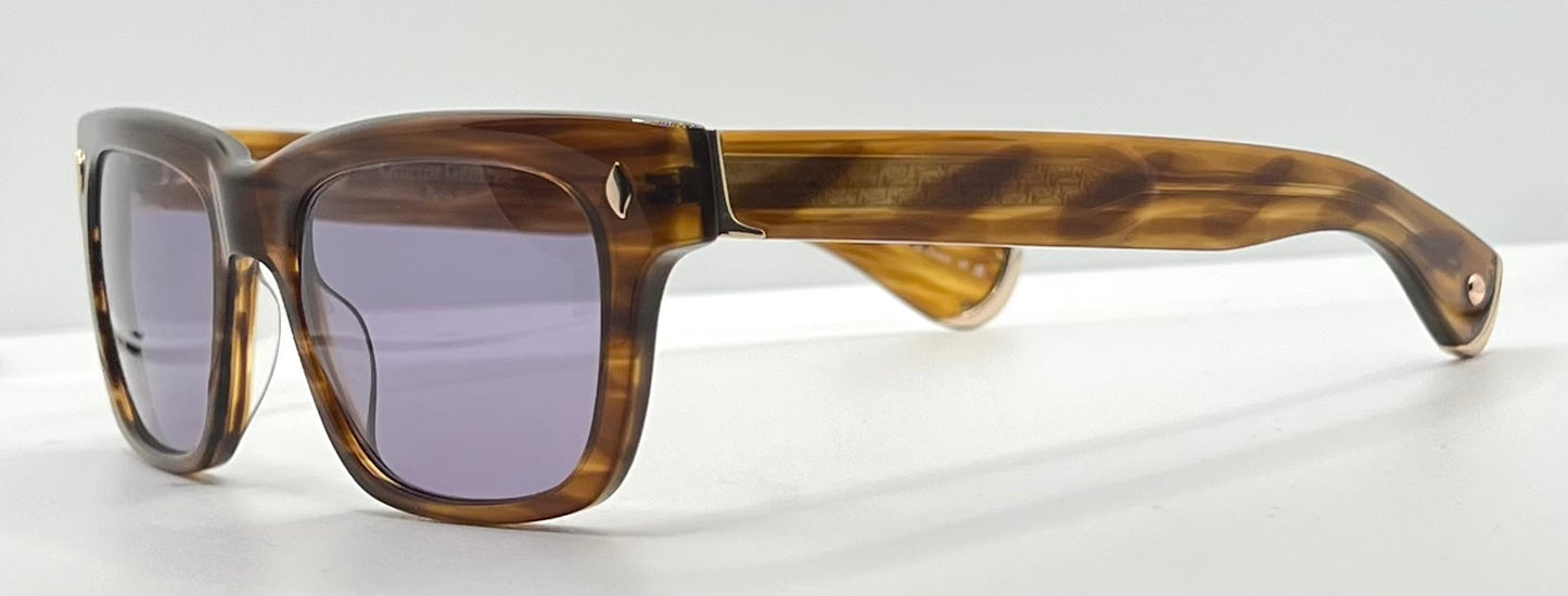 GARRETT LEIGHT x Officine Générale 118 DB-Limited Collab w/New, Custom Solid Violet Lenses-Unworn