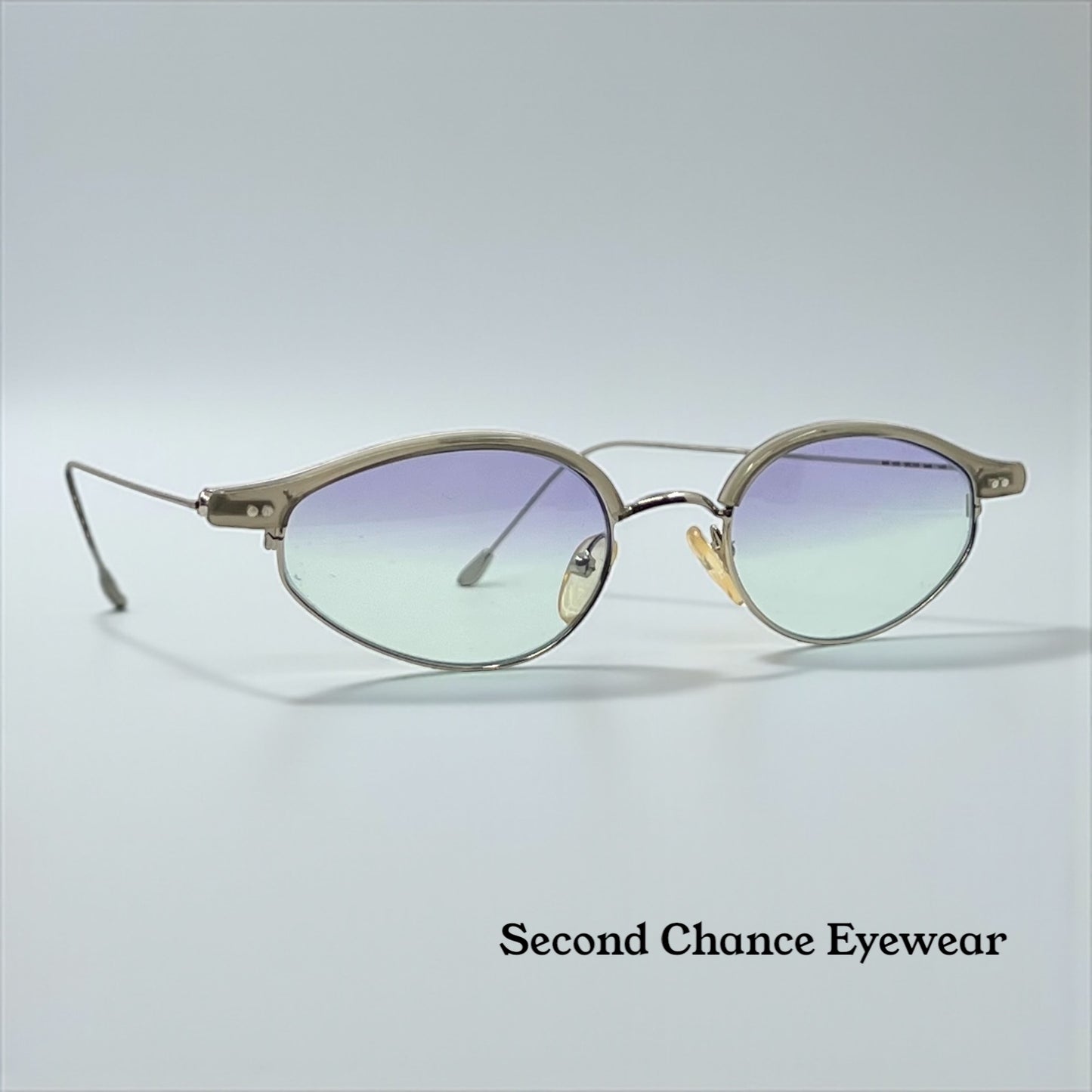 Red Rose FR253 949 Titanium Vintage Sunglasses-New Gradient Custom Tinted Lenses