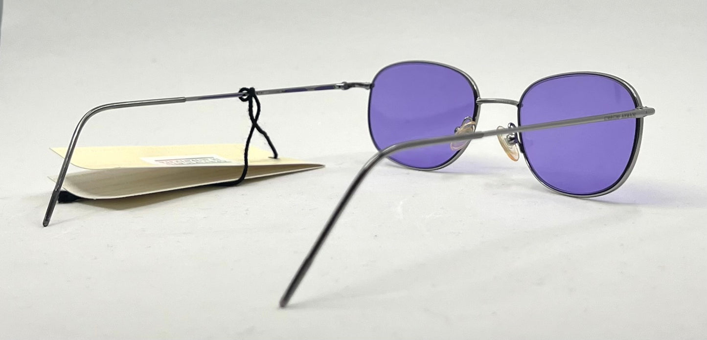 Giorgio Armani GA 22 6LB Y2k Vintage Sunglasses-New Solid Purple Custom Lenses