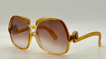 Rare Vintage Yves Saint Laurent 7777 Oversized Amber Gradient Sunglasses, Made in France