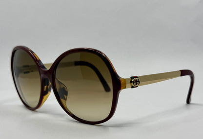 Gucci GG3796/F/S LV5CC Oversized Butterfly Sunglasses Gold Brown Authentic