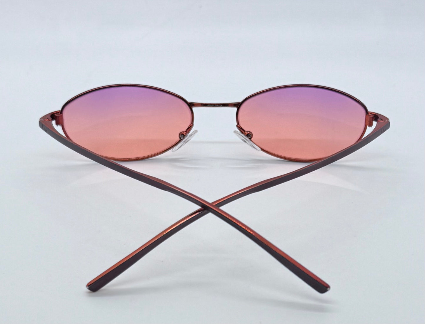 Christian Dior CD3605 32S Y2K Red Oval Sunglasses w/Custom Sunset Gradient Lenses
