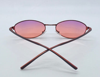 Christian Dior CD3605 32S Y2K Red Oval Sunglasses w/Custom Sunset Gradient Lenses