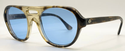 Vintage Titmus Z87 Aviator Safety Glasses w/New Custom Solid Sky Blue Berko’s Designs Lenses