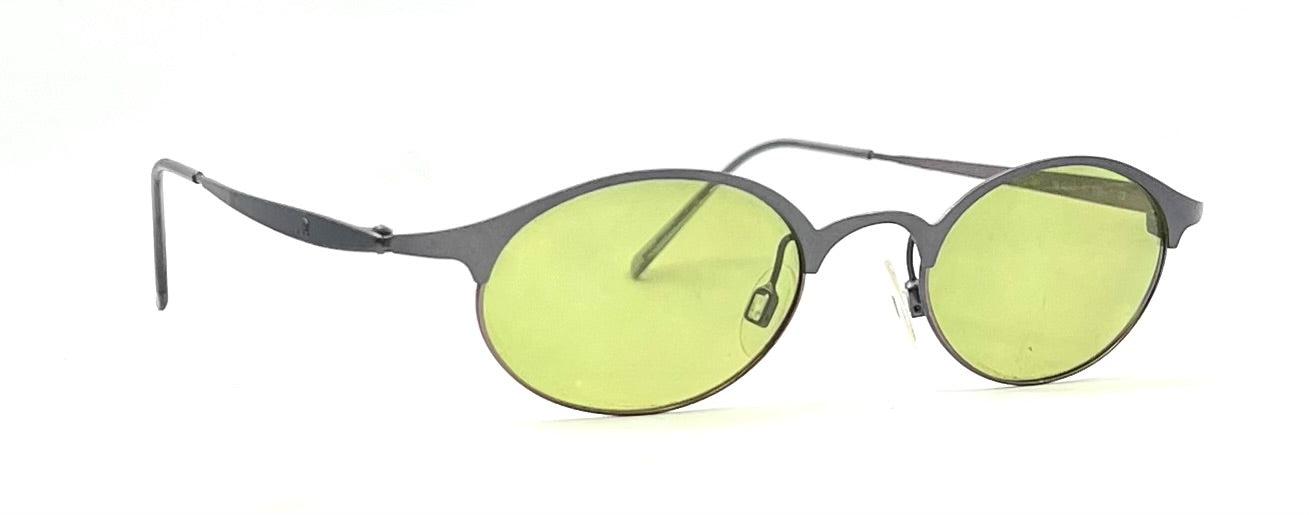 Rodenstock R4241-Y2K Vintage Oval Sunglasses-New Custom Bottle Green Tinted Lenses