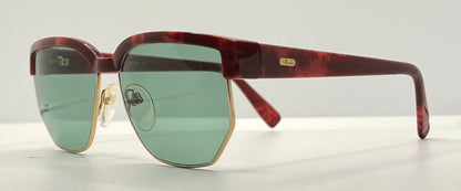 Silhouette M6067 V6053 VINTAGE Sunglasses-Red Tortoise w/New Green Custom Lenses