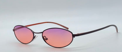 Christian Dior CD3605 32S Y2K Red Oval Sunglasses w/Custom Sunset Gradient Lenses