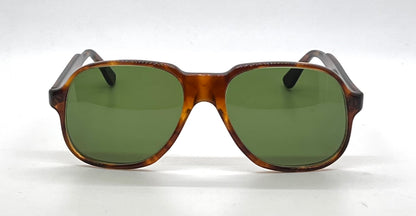 Tart Optical ACE HIGH-Vintage Amber Aviator Sunglasses-New Custom Green Lenses USA