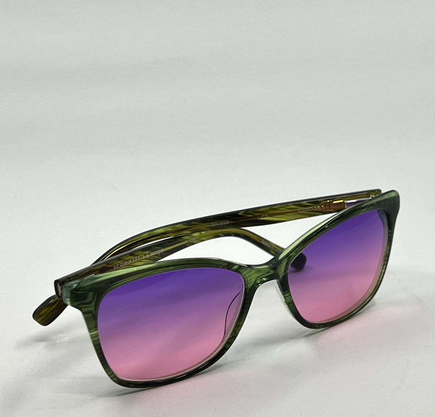 Scott Harris SH 696 C3 Sunglasses w/ New Gradient Tinted Custom Lenses Lenses-New/Unworn-53mm