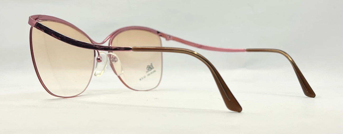 Logo Paris Nylon 304 Vintage Sunglasses Pink Gradient Unworn Deadstock 53