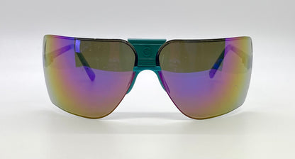 Rare Vintage GARGOYLES-Second Generation Sunglasses w/ Turquoise Nose Piece & Multi-Color Gold Mirrored Lenses