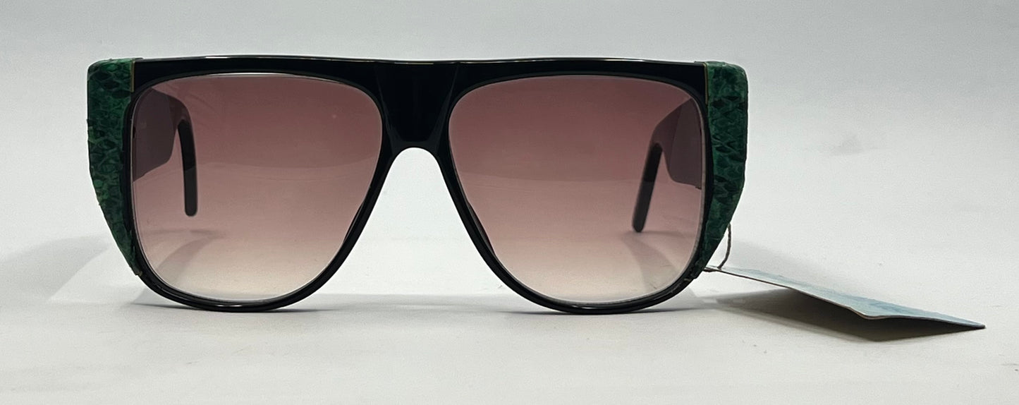 Hervé Bernard 11784 Sunglasses-Snakeskin Temples-Hand Made-Unworn