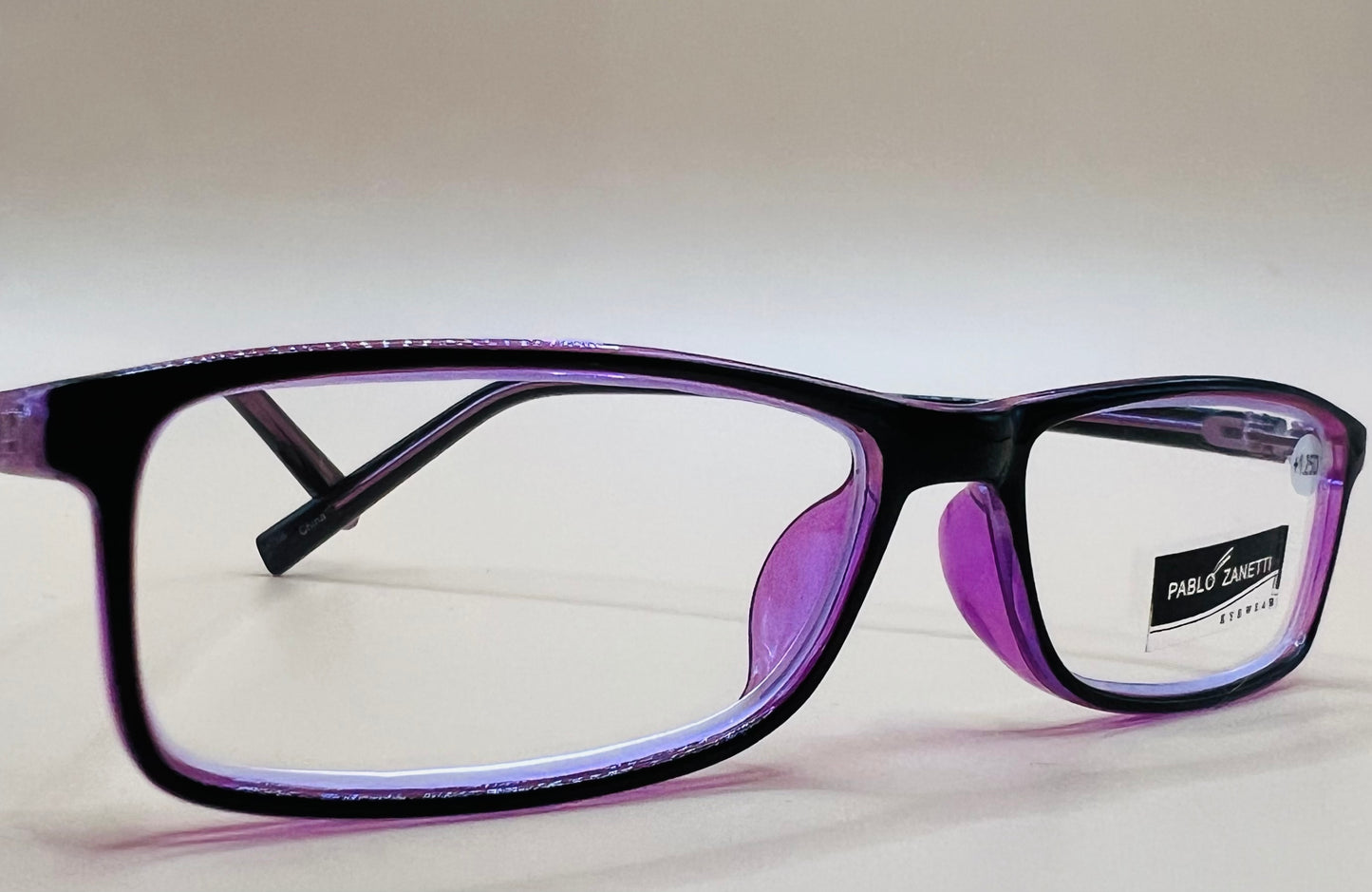 PABLO ZANETTI  GEOMETRIC NARROW READERS.  COMES IN THREE VIBRANT COLORS & VARIOUS MAGNIFICATION