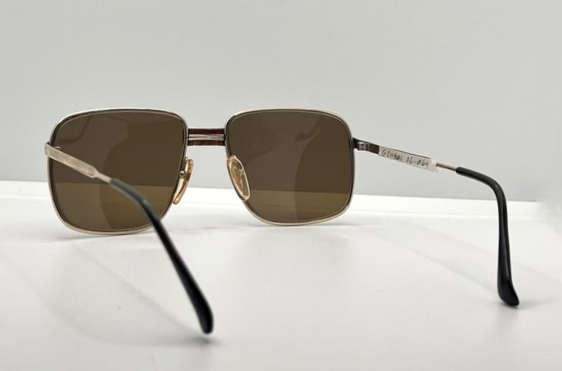 Vintage GEHAMI Mod. 500 Sunglasses Germany 54-22 Gold Frame Brown Lenses NOS