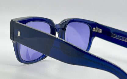 Cutler and Gross M1016 CNB Sunglasses w/New Solid Soft Plum/Purple Tint Custom Lenses-Rare Blue-56mm-Handmade in Italy